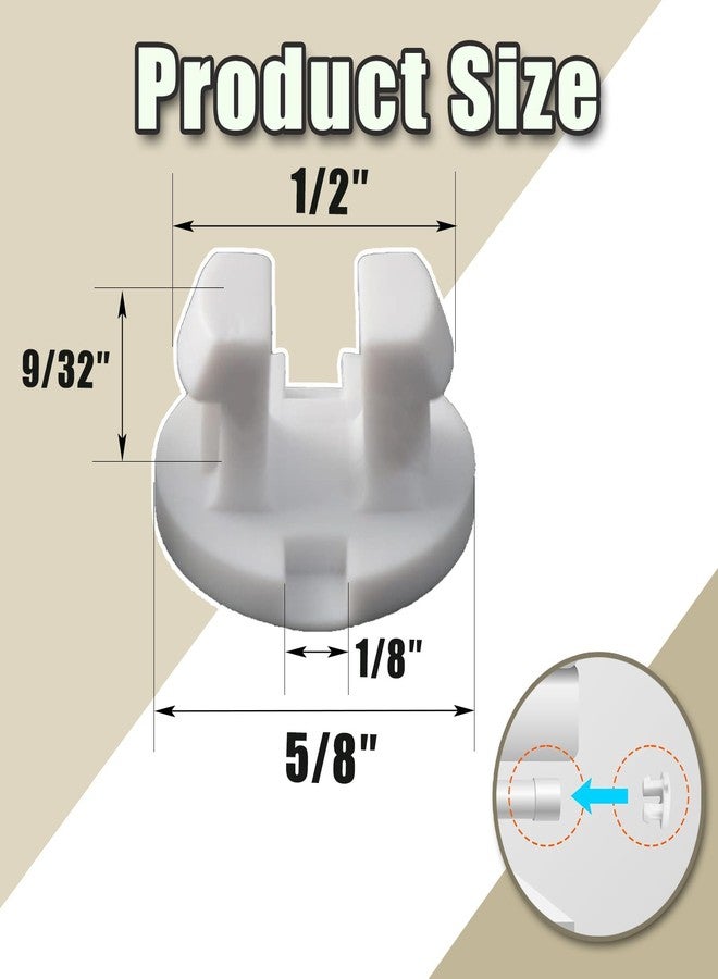 SiLnmLih 16 Pcs Blinds Bottom Rail Cord Cover Button Horizontal Blinds Plastic Bottom Rail Plugs Blinds Lower Rod Tail Plugs Window Blind Repair Parts Suitable for Most Blinds Bottom Rail - Image 2